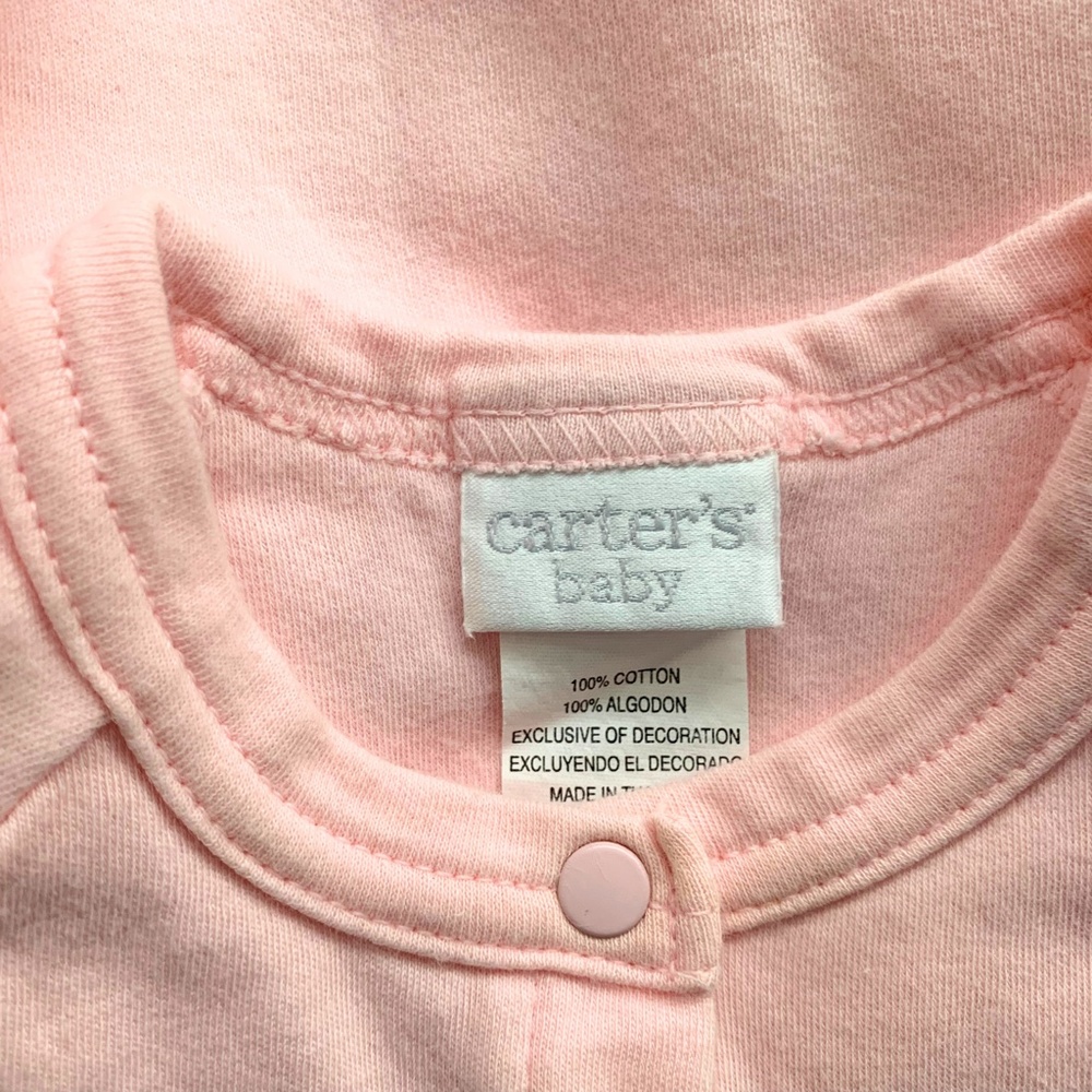 Carter's Cute Easter Bunny Baby Onesie Romper Cotton Pink Y2K Vintage 0-3M - Picture 4 of 4